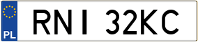 Trailer License Plate